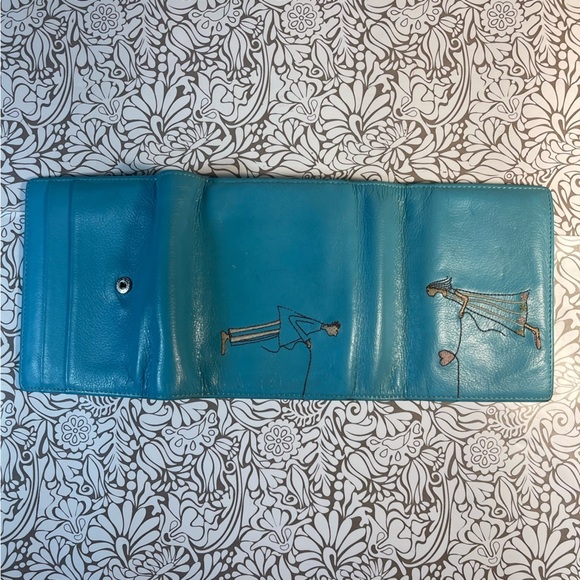 le saunda blue leather cute and romantic trifold wallet - Picture 12 of 16